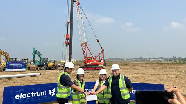 Groundbreaking Pabrik Electrum di Cikarang, Jumat (23/6/2023). (Foto: Liputan6.com/Elga N)