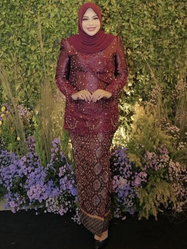 Aurel Hermansyah saat Hadir Pernikahan Aaliyah Massaid dan Thariq Halilintar