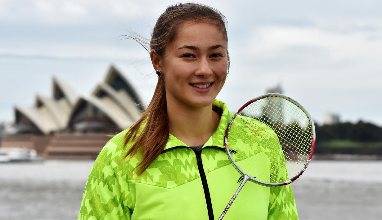 3. Gronya Somerville - Kecantikan dimiliki pemain ganda putri Australia ini. Namanya semakin mencuat usai dikabarkan memiliki hubungan yang baik dengan Kevin Sanjaya Sukamuljo. (AFP/Saeed Khan)