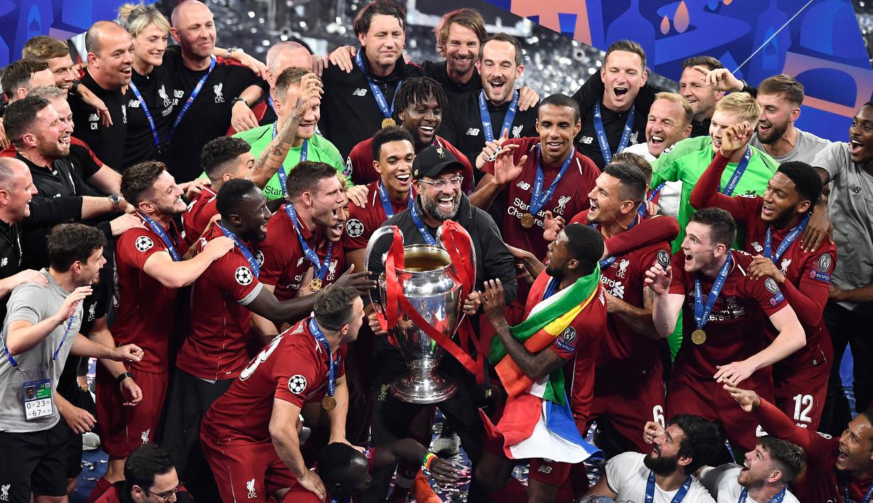 Liverpool (6 kali juara) - Liverpool baru saja sukses meraiih gelar juara keenamnya di Liga Champions di musim 2018/19. Tahun juara: 1992, 2006, 2009, 2011, 2015. (AFP/Oscar Del Pozo)