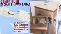 Gempa 5,7 skala Richter guncang Ciamis, Jawa Barat. 3 orang luka-luka setelah seekor macan tutul nyasar masuk ke sekolah di India.
