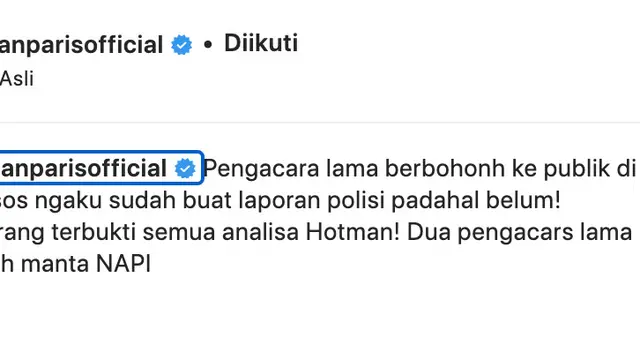 Unggahan Hotman Paris soal Iqlima Kim. (Foto: Dok. Instagram @hotmanparisofficial)