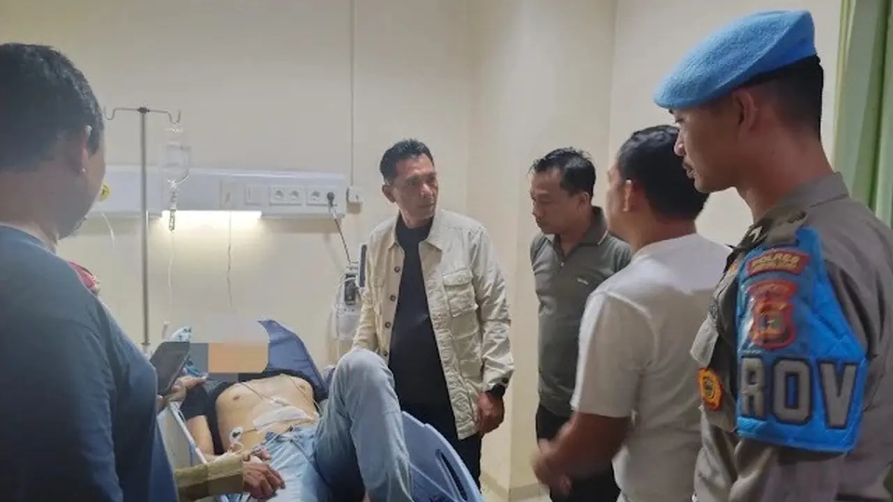 Brigpol Ariyadi saat dirawat di rumah sakit