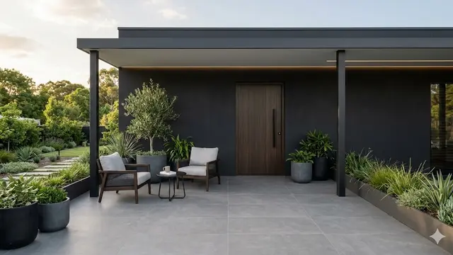 Warna Cat Teras Rumah Minimalis Modern Anti Noda Hujan
