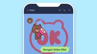 Tampilkan Stiker Efek yang baru meluncur di aplikasi Line. (Doc. Line)