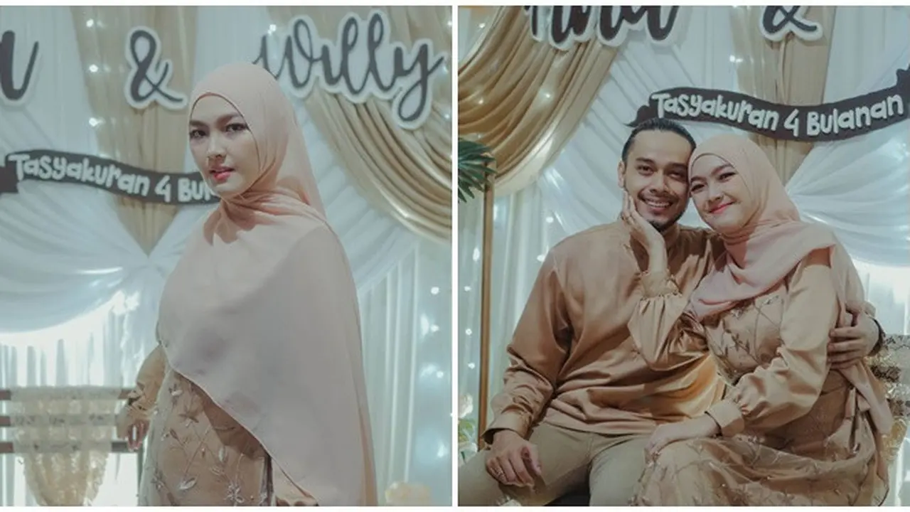 6 Momen Tasyakuran 4 Bulan Kehamilan Ana Riana, Tampil Berhijab