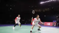 Tim bulutangkis Indonesia Piala Thomas dan Uber 2022 Latihan di Impact Arena/Humas PBSI