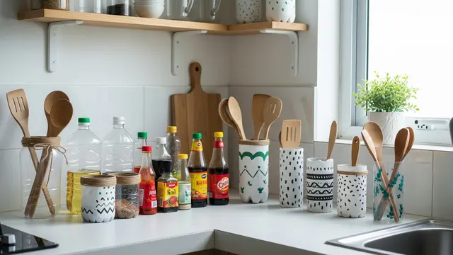 Ide Penyimpanan Dapur dari Barang Bekas yang Murah (AI Generated)