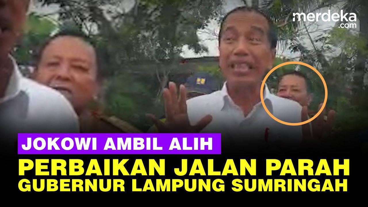 VIDEO: Gubernur Lampung Girang Tepung Tangan Jokowi Ambil Alih Perbaikan Jalan