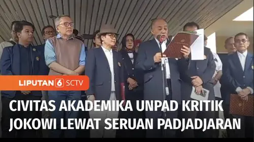 VIDEO: Seruan Padjadjaran, Sivitas Akademika Unpad: Pemilu 2024 Tak Boleh Diolok-olok