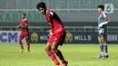 Pemain depan Timnas U-17 Indonesia, Arkhan Kaka Putra merayakan gol pertamanya ke gawang timnas Uni Emirat Arab pada laga Kualifikasi Grup C Piala Asia U-17 2023 di Stadion Pakansari, Kab. Bogor, Jawa Barat, Rabu (5/10/2022). Laga kedua tim berlangsung sengit dan berakhir untuk keunggulan Timnas U-17 Indonesia dengan skor 3-2. (Liputan6.com/Helmi Fithriansyah)