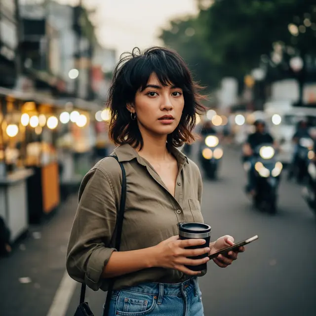 Model Rambut Wanita Pendek (Image by Gemini AI)