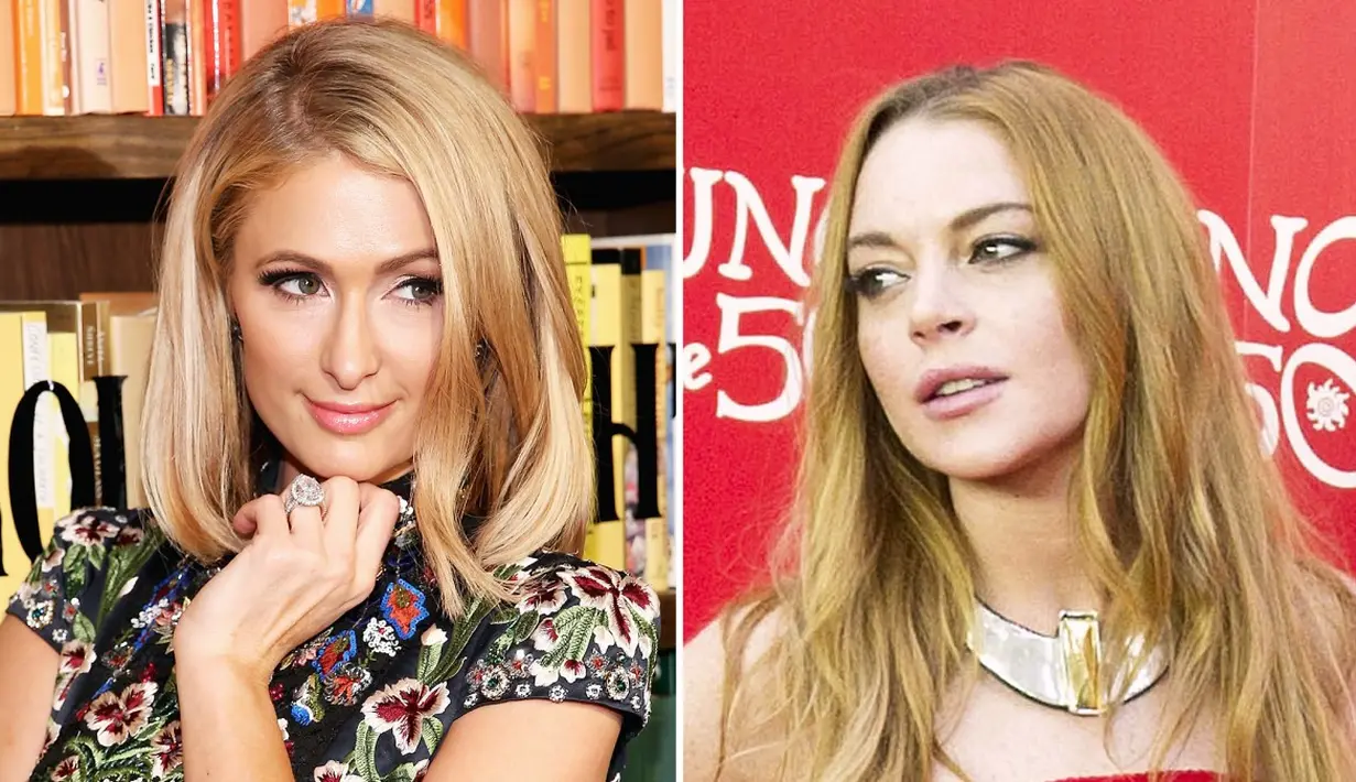 Dengan emoji tertawa, Paris Hilton menuliskan Lindsay Lohan adalah pembohong patologis. (Us Weekly)