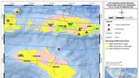 Peta kawasan rawan bencana gempa bumi timur laut Wangapau Senin, 24 Februari 2025, pukul 02.21 WIB. (sumber gambar: PVMBG Badan Geologi)