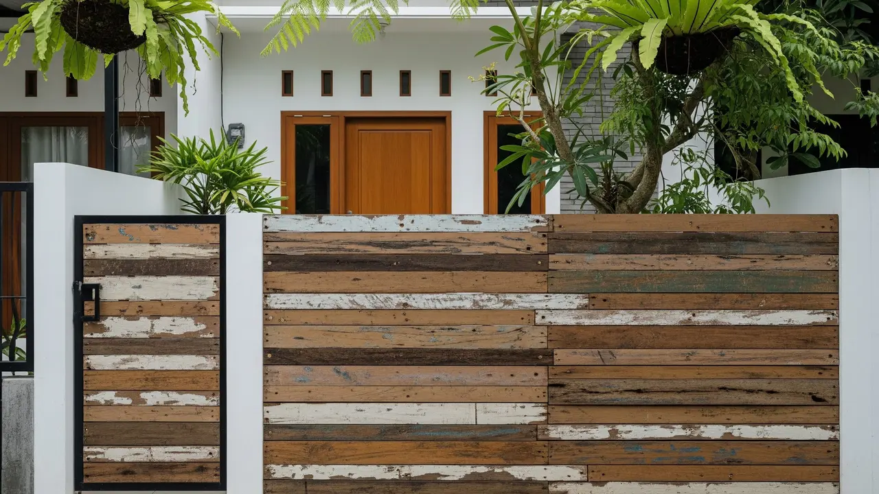 9 Desain Pagar Rumah dari Kayu Bekas tapi Terlihat Estetika, Unik dan Ramah Lingkungan