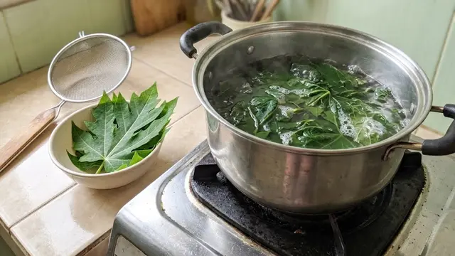 tumis daun pepaya