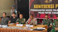 TNI-Polri Obrak-abrik Markas KKB di Nabire, Amankan Ratusan Amunisi dan Uang Puluhan Juta
