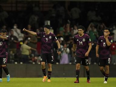 Zona Concacaf telah merampungkan seluruh laga kualifikasi Piala Dunia 2022. Di laga terakhir, Kamis (31/3/2022) pagi WIB, dua jatah tersisa menjadi milik Meksiko dan Amerika Serikat menyusul Kanada yang telah lebih dahulu memastikan lolos. (AP/Eduardo Verdugo)