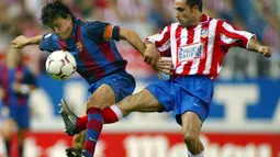 Luis Enrique saat masih aktif menjadi pemain Barcelona. (AFP/Javier Soriano).