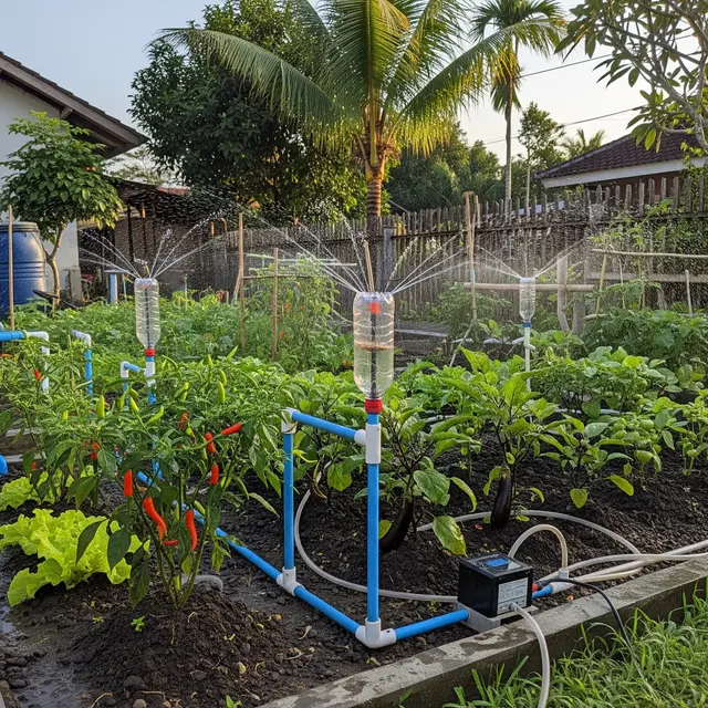 Cara Bikin Sprinkler Mini untuk Kebun Sayur