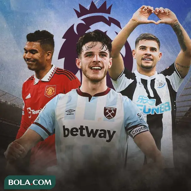 Premier League - Casemiro, Declan Rice, Bruno Guimaraes
