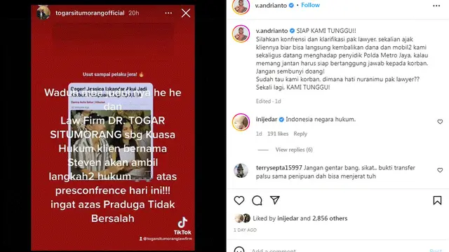 Vincent Verhaag komentari unggahan pengacara Steven rekan bisnisnya yang diduga melakukan penipuan