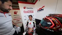 Mario Suryo Aji pada rangkaian balapan Moto2 Qatar 2025. (Honda Team Asia)