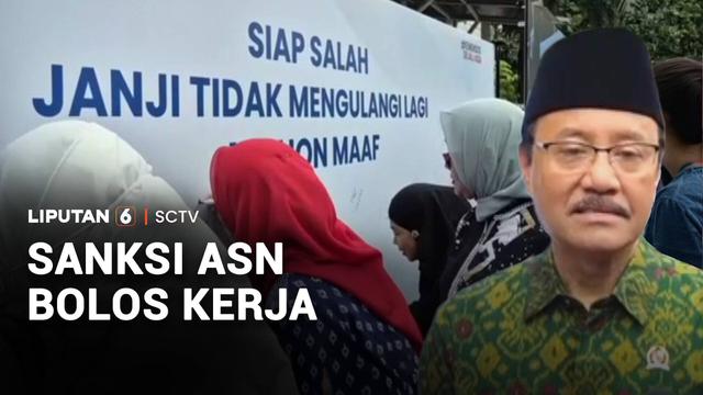Buntut membolos pada hari pertama kerja usai Lebaran, ribuan pegawai Kementerian Sosial meminta maaf dengan menandatangani janji di atas papan besar. Teguran diberikan agar seluruh pegawai di Kementerian Sosial tetap disiplin dan menghargai aturan ya...
