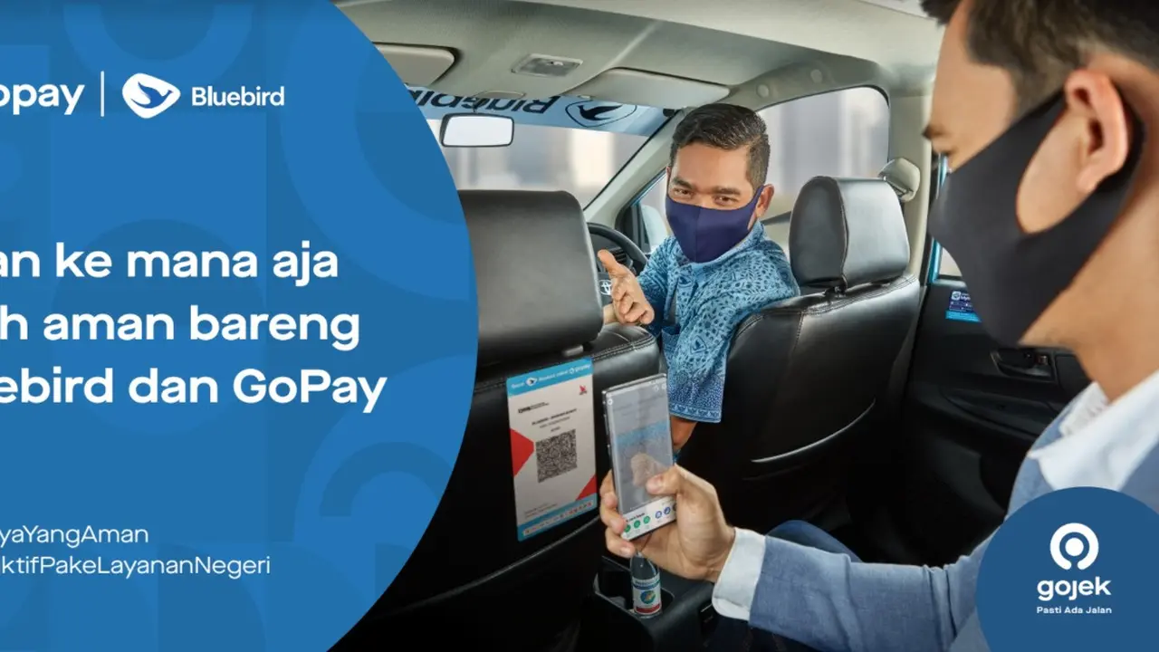 Bayar Taksi Bluebird Pakai QRIS Gopay