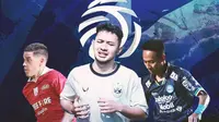 Liga 1 - Alexis Messidoro, Gian Zola, dan Beckham Putra (Bola.com/Adreanus Titus)