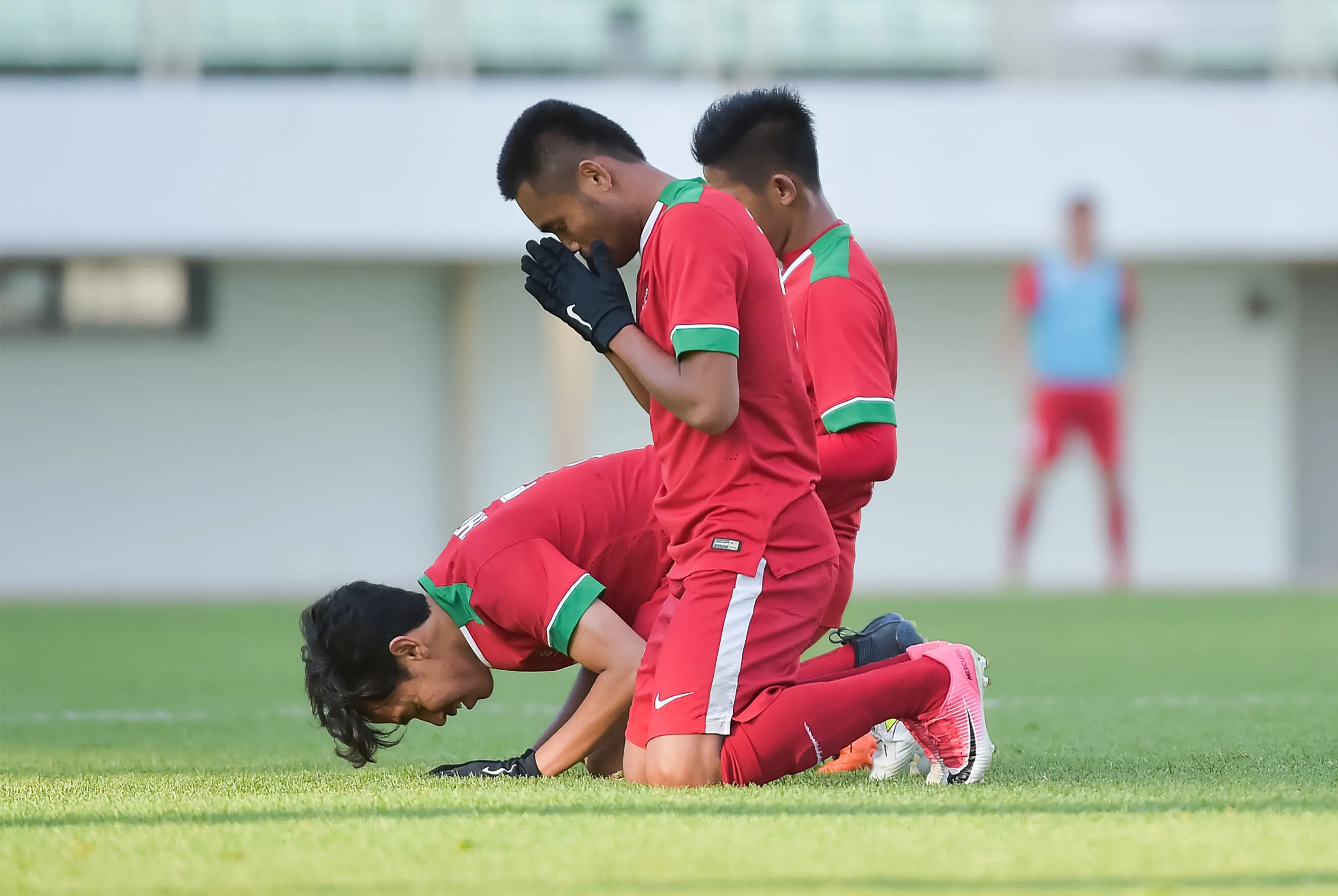 Timnas Indonesia U-19 kembali pesta gol pada kualifikasi Piala Asia. (AFP/Kim Doo-ho)