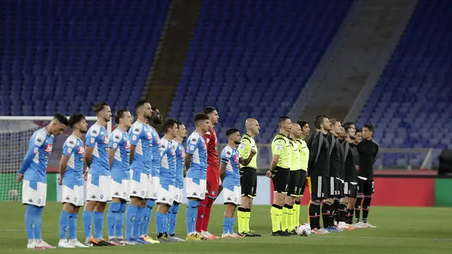 Laga final Coppa Italia 2019-2020 antara Napoli vs Juventus di Stadion Olimpico, Roma