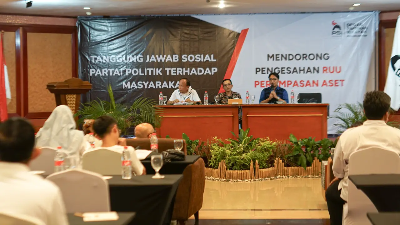 Dewan Perwakilan Wilayah (DPW) Partai Solidaritas Indonesia (PSI) Provinsi Banten menggelar diskusi bertajuk Tanggung Jawab Sosial Partai Politik terhadap Masyarakat dengan Mendorong Pengesahan RUU Perampasan Aset.