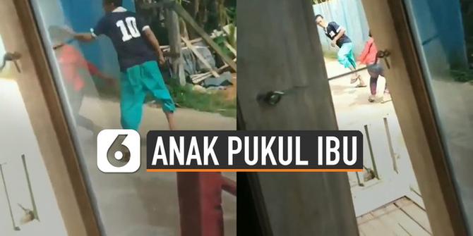 VIDEO: Viral Anak Pukul dan Tendang Ibunya Sendiri