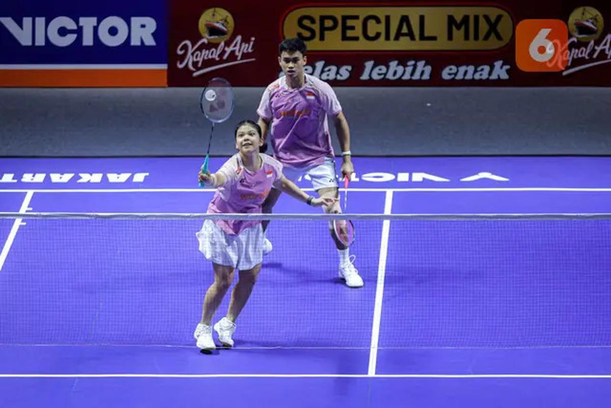 Foto: Debut Manis Felisha dan Jafar di Indonesia Open 2025, Menang Dua Gim Langsung