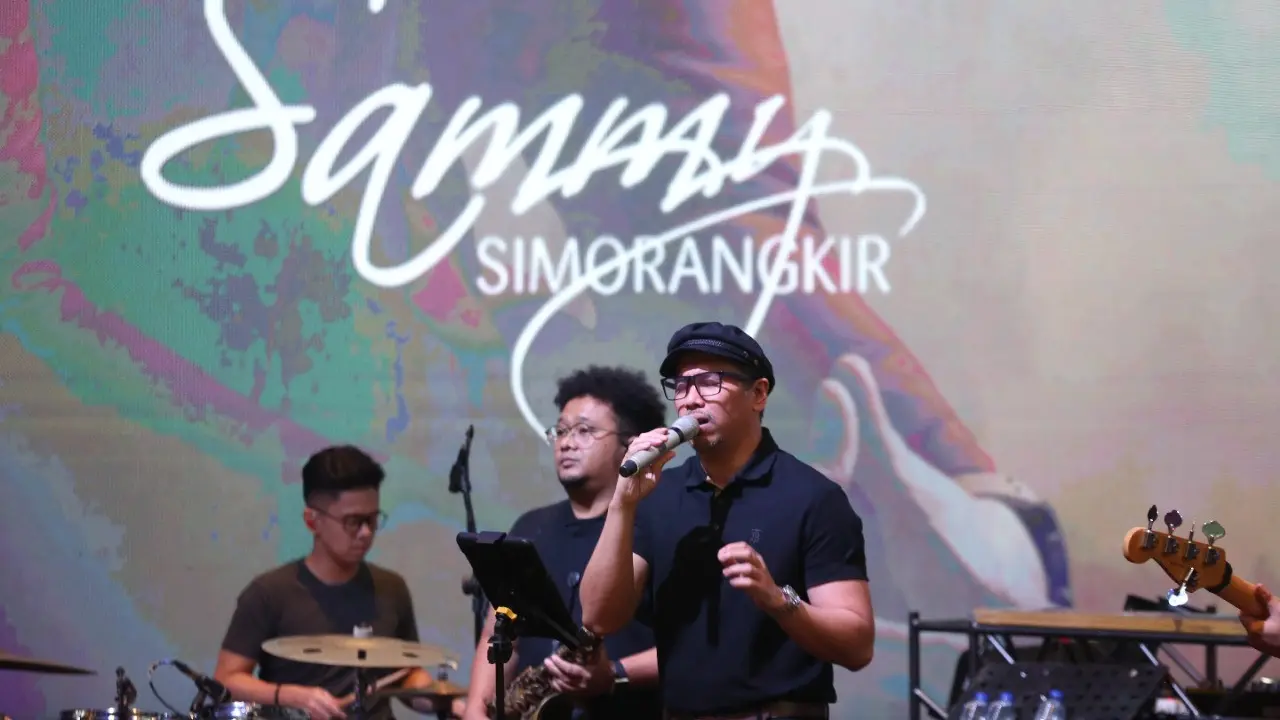 Sammy Simorangkir saat launching album Kisah Abadi