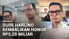 Aktor Dude Harlino menyerahkan uang sebesar Rp5,25 miliar ke Bareskrim Polri. Uang itu diterima Dude dan istrinya Alyssa Soebandono, sebagai honor atas jasa menjadi brand ambassador, PT Dana Syariah Indonesia, selama 4 tahun.
