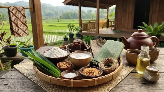 Bahan-Bahan Utama Lompong Sagu Minang