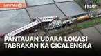 Pantauan Udara Lokasi Tabrakan KA Turangga dan KA Bandung Raya