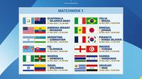 Daftar Pertandingan Piala Dunia U-20 Argentina Week 1 di Vidio, 21-23 Mei 2023. (Sumber : dok. vidio.com)