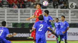Bermain di markas sendiri, timnas Indonesia U-20 menang telak empat gol tanpa balas. (Liputan6.com/Angga Yuniar)