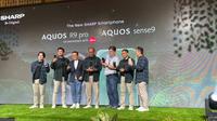 Sharp resmi kembali meluncurkan smartphone flagship terbaru mereka, Aquos R9 Pro, di Indonesia. (Liputan6.com/ Reporter Dinda Ariyani)