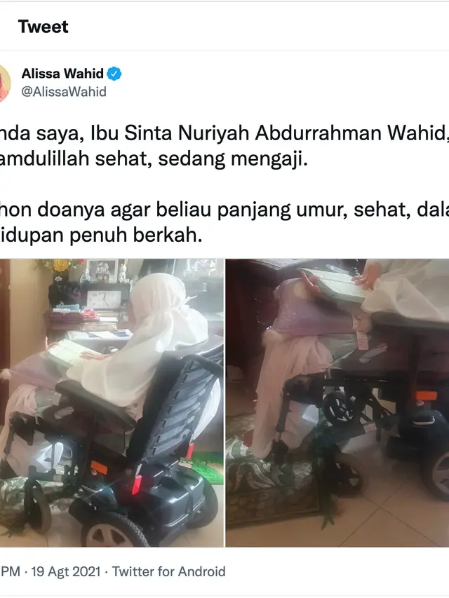 Unggahan Alissa Wahid.