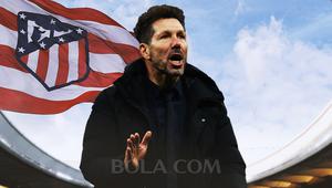 Atletico Madrid - Ilustrasi Diego Simeone (Bola.com/Adreanus Titus)