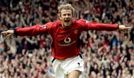 David Beckham sering dianggap sebegai gelandang terbaik pada generasinya. Sepanjang kariernya di Old Trafford, ia berjasa membawa 6 gelar Liga Inggris, 1 trofi Liga Champions, dan 6 piala domestik. Namun, pertikaiannya dengan Sir Alex Ferguson membuatnya hengkang dari Setan Merah. (AFP/Paul Barker)