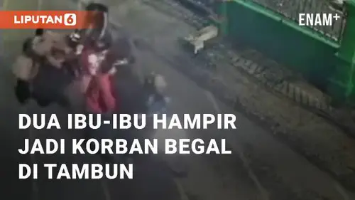VIDEO: Viral Dua Ibu-Ibu Hampir Jadi Korban Begal di Tambun Kabupaten Bekasi