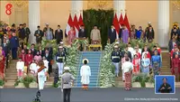 Potret Artis di Upacara Penurunan Bendera HUT RI ke-81