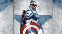 Anthony Mackie sebagai Captain America di serial The Falcon and The Winter Soldier. (Marvel Studios/Disney+)
