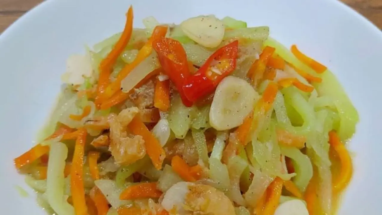 Tumis Labu Siam Ebi