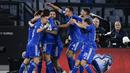 Lima gol kemenangan Italia masing-masing dicetak oleh Matteo Darmian (17’), F. Chiesa (41’ dan 45 +’), Giacomo Raspadori (81’) terakhir Stephan El Shaarawy (90+3’). (Filippo MONTEFORTE / AFP)